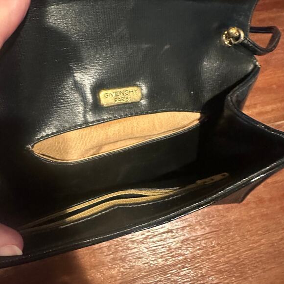 Vintage Givenchy Black Patent Crossbody Bag Purse - Picture 4 of 8